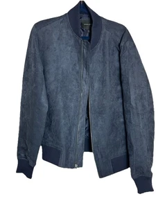 Chaqueta Bomber Banana Republic Moody Azul Gamuza Vegana, Botón Frontal, Para Mujer’s XS - Imagen 1 de 6