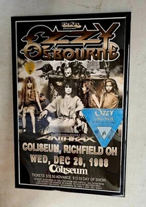 Ozzy Osbourne Sammlung - 88' Richfield OH Konzert Poster, Bühnenpass, Auswahl - Bild 1 von 3