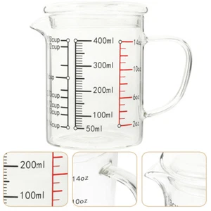 Coffee Mug Measuring Glass Cup Clear Measure Cup Coffee Kitchen Measuring Home - Picture 1 of 12