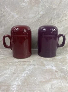 Fiestaware Maroon, Purple Rangetop Salt Pepper Shaker Fiesta Mulberry Claret - Picture 1 of 9