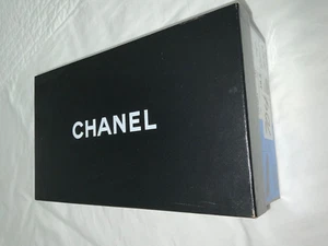 Authentic Chanel Shoe Box Black Empty Presentation Storage tissue 11x6.25" - Picture 1 of 8