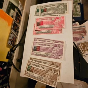 CANADIAN TIRE MONEY 1996 75th ANNIVERSARY SPECIAL EDITION - 5c,10c,25c,50c - Picture 1 of 7