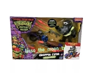 TMNT Mutant Mayhem Chopper Cycle with EXCLUSIVE Rocksteady Figure With Helmet - Picture 1 of 8