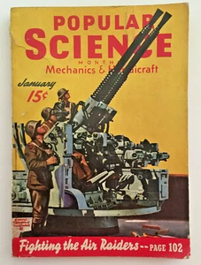 Popular Science Magazine January 1940 German AA Gun DIY Projects - Picture 1 of 4