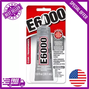 Industrial Strength E6000 Adhesive Clear Eclectic Glue Multi-Purpose, Gel, 2 Oz. - Picture 1 of 24