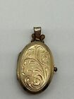 Kordes And Lichtenfels K&l 14ct Rolled Gold Oval Locket Floral Engraved No Chain