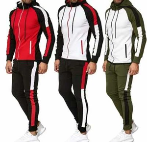 TUTA COMPLETA 2 PEZZI FELPA PANTALONE SPORTIVA FITNESS CON CAPPUCCIO FANTASIA - Imagen 1 de 11
