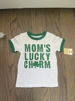 Camiseta Día de San Patricio niños pequeños 3T mamá amuleto de la suerte nueva con etiquetas Foto 1 de 4