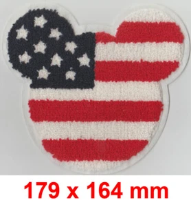 179x164mm USA ratón rata cabeza cosida patch insignia logotipo emblema de dibujos animados clásico - Imagen 1 de 2