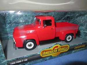 1956 FORD F-100 PICKUP RED ERTL 1:18 OPENING HOOD, DOORS & TAILGATE - Picture 1 of 6