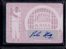 2022 Leaf Metal Pedro Martinez Magenta Plate Fort Knox Autograph Auto #1/1