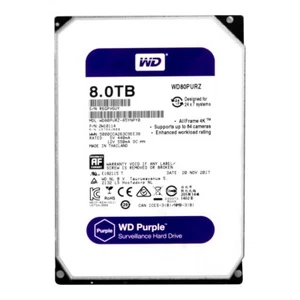 WD WD80PURZ Purple 8TB 5400 RPM Class SATAIII 128MB 3.5" Surveillance HDD - Picture 1 of 1