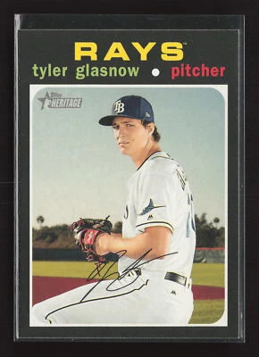 2020 Topps Heritage #365 Tyler Glasnow Tampa Bay Rays - Image 1 of 2