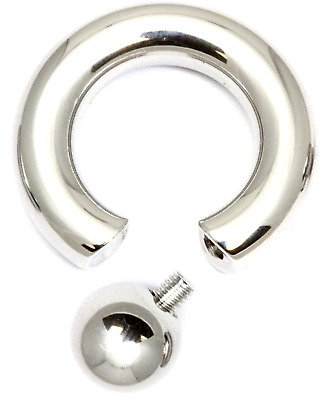 Heavy Large Gauge Steel Bcr Screw In Ball Closure Rings Pa Ear Nipple 4mm - 15mm • 9.56€
