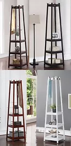 Legacy Decor Wooden 8 Hook, 3 Tier Shelves Garment Coat Hat Rack Hanger - Picture 1 of 5