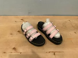 NWOT/B Dr. Marten Blaire Slide Sandal , Pink / Black Leather , Size 8 - Picture 1 of 12