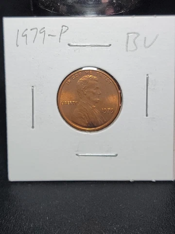1979 P Lincoln Memorial Small Cent Penny in Uncirculated Condition in Coin-Flip Cover