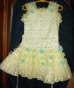 MEGA GLITZ NATIONAL LEVEL : Naughty Doll Beauty Pageant Dress Sz 6-8 - Yellow - Picture 1 of 10