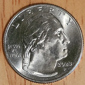 2023 Bessie Coleman Error coin, circulated, doubled EC, small die crack on Nose - Bild 1 von 7
