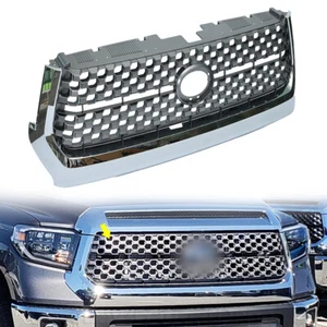 For 2014-2022 Toyota Tundra Front Bumper Grille Grill Chrome Silver Honeycomb - Picture 1 of 6