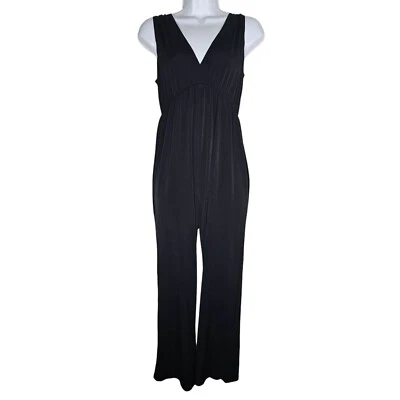 BCBGeneration Black Sleeveless Jumpsuit XS Polyester Spandex Blend MSRP $88 - Image 1 of 4