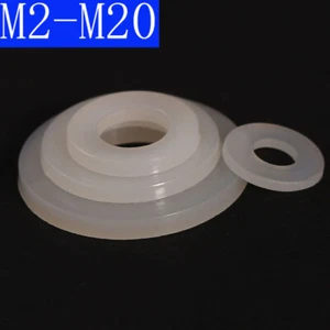 Lavadoras de centavos M2 M2.5 M3 M4 M5 M6 M8 M10 M12 - M20 blancas nailon ajuste tornillos - Imagen 1 de 3