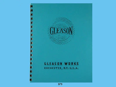 Gleason 12" Straight Bevel Gear Generator Parts List Manual  *375 - Image 1 of 4