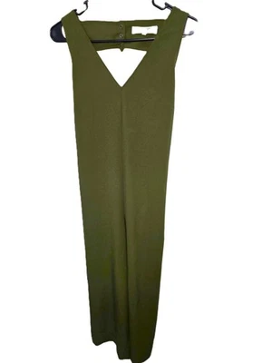 Mono Crosby by Mollie Burch Verde Pierna Ancha Pantalones Talla Pequeña Sin Mangas Foto 1 de 4