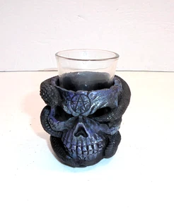 Skull Serpent Snake Pentacle Shot Glass Barware - Picture 1 of 6