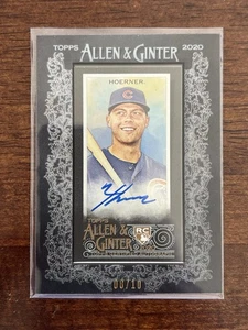 2020 Allen And Ginter Nico Hoerner Black Frame Auto /10 - Picture 1 of 2