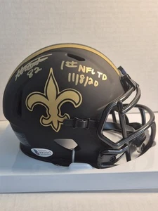 Adam Trautman Signed Eclipse Mini Helmet Beckett Auto New Orleans Saints - Picture 1 of 2
