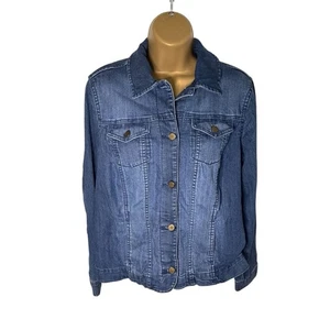 Croft & Barrow Stretch Denim Trucker Jacket Medium Wash S - Picture 1 of 5