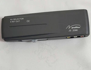 Audio - Videoumschalter 4 Eingänge 1 Ausg Cinch schaltbar  - Profitec JS2086 - Bild 1 von 2