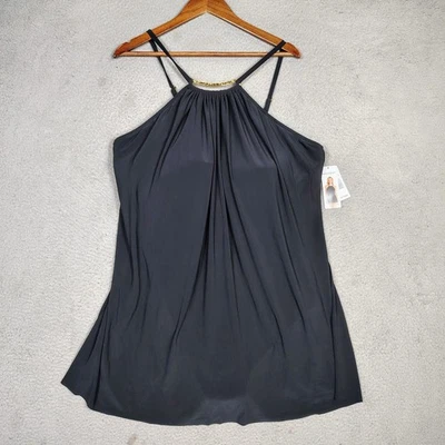 Magicsuit Parker плавать платье женщин 24W черный с бретелью через шею цельный на косточках новый с Ярлыками - Изображение 1 из 4