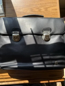 Vintage Avon Rep Leather Shoulder Handbag Briefcase Laptop Bag - Picture 1 of 14