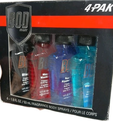 Bod Man 4 Pack Black, Really Ripped Abs, Most Wanted & Fresh Blue Musk, 1.8 USA  - Image 1 of 4