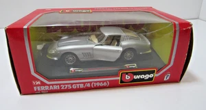 1966 Ferrari 275 GTB4 Burago Diecast Model Car 1/24 Scale (Italy) EUC In Box - Picture 1 of 4