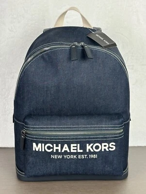 Michael Kors Men's/Unisex Cooper Dark Denim Blue Backpack New With Tag $498 - Image 1 of 4