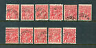 AUSTRALIA 1917/18 1D RED GEORGE V THIN G OF POSTAGE X 11 EXAMPLES FINE