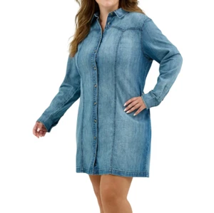 Women's Blue  Lee Heritage Western Dress Plus size 2X/NO TAGS - Picture 1 of 4