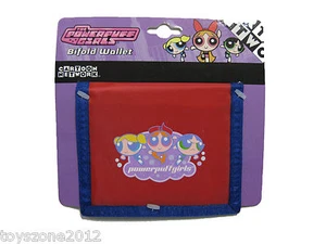 Powerpuff Mädchen faltbare Geldbörse 4,5" x 3,5" (rot/blau) BRANDNEU MIT ETIKETT - Bild 1 von 1