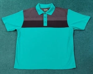 Ben Hogan Performance Golf Polo Men's Short Sleeve Shirt Teal/Gray/Black XL - Picture 1 of 7