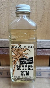 Vintage Rawleigh Imitation Flavoring Butter Rum 3 FL OZ Glass Bottle Excellent - Picture 1 of 9