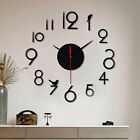 Drôle 3D Frameless Wall Clock Silencieux DIY Horloge Murale Numéro Stickers Déco