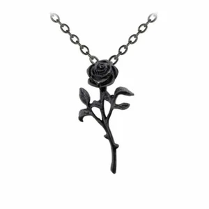 Alquimia Gótica El Romance De Rosa Negra Collar Colgante • Stock Local • Gótico - Imagen 1 de 3
