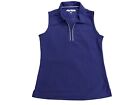 Pebble Beach Golf Womens Sleeveless Polo Shirt, Dry Luxe Periwinkle Blue Size M