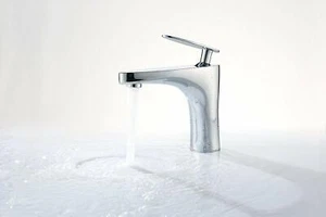 American Imaginations Einloch Messing Wasserhahn, Chrom mit Pop-up Ablauf - Bild 1 von 7