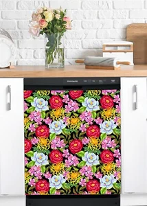 Dishwasher Magnet Cover - Reusable Magnetic Tiles Decal - Pack of 4 Tiles - V040 - Picture 1 of 8