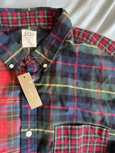 J. Camicia patchwork Crew Tartan grande vestibilità slim 98€ - Foto 1 di 3