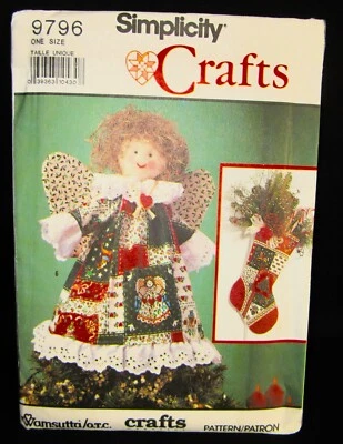 Vintage 1990 Simplicity Crafts Pattern #9796 Christmas Tree Skirt More UNCUT FF - Image 1 of 4